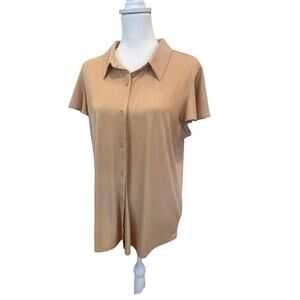 ADRIANNA PAPELI BELL SLEEVE POLKA DOT BLOUSE WOMENS SIZE XL